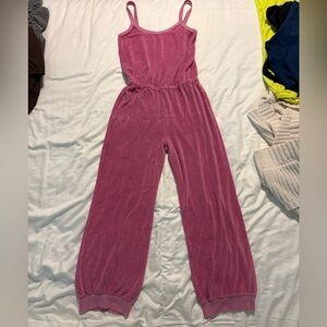 Suzi Kondi Pink terry Jumpsuit Romper